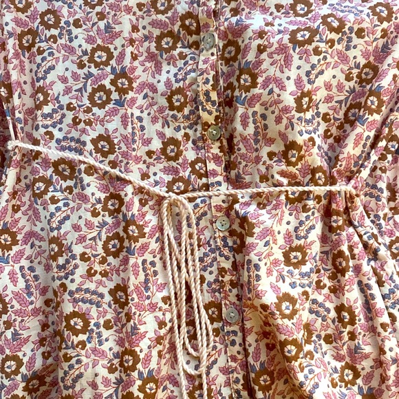 Faherty Women’s Orinda Floral Peasant Sleeve Bohemian Maxi Sundress | Size S - Picture 4 of 10